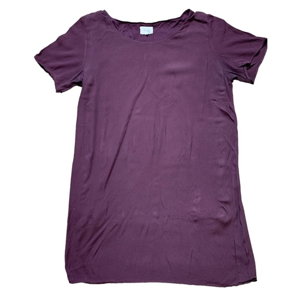 ARITZIA Wilfred Free Teigen Shift Dress With Scoop Neck Wine/Burgundy Size Large - Picture 3 of 11